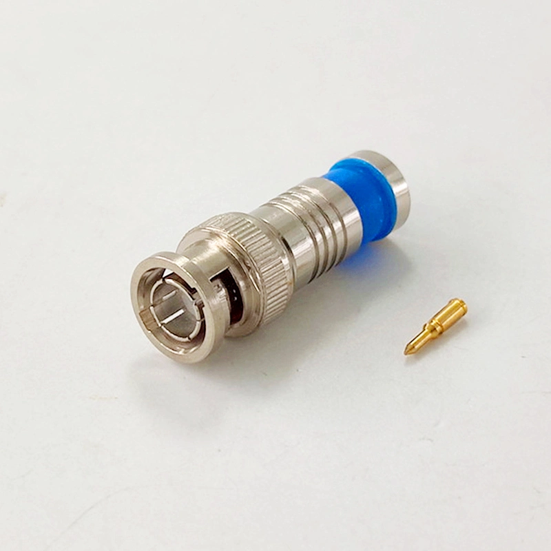 CCTV Antenna Wire Electrical Waterproof RF Coaxial 50ohm Audio BNC Male Plug Compression Connector for RG6 Cable